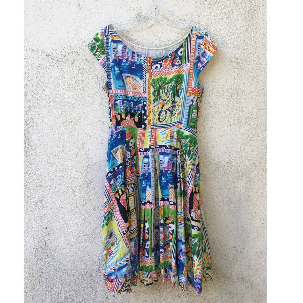 Kate Spade New York colorful novelty print dress